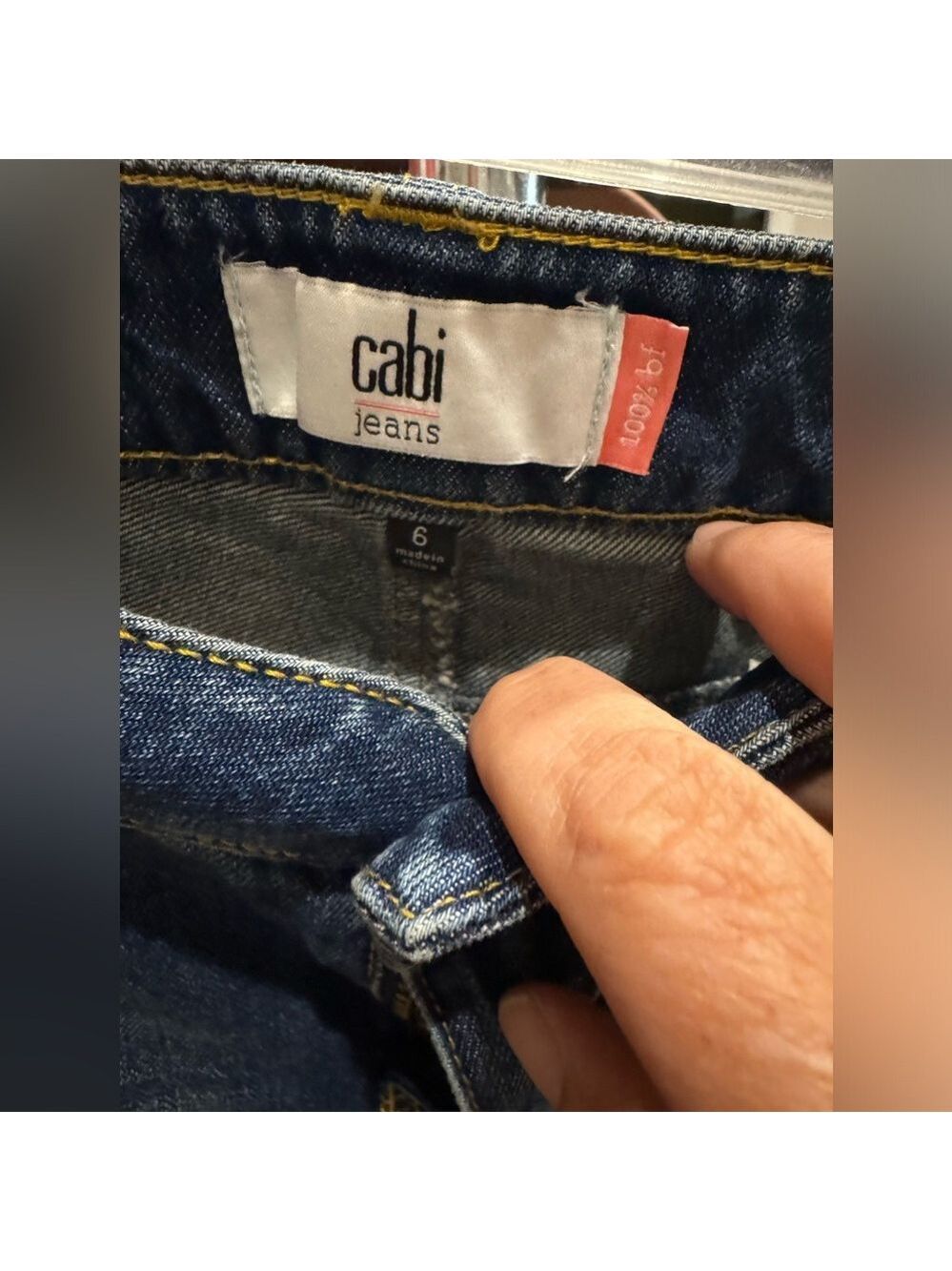 Cabi Dark Denim - 100% Boyfriend Jean - size 6R LIKE NEW - Picture 6 of 8